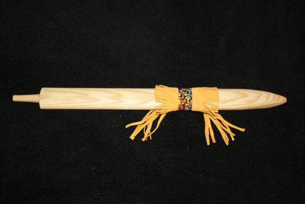 Ash Pipe Stem w/ Brass Tacks (App 12″) – Lakota Creations
